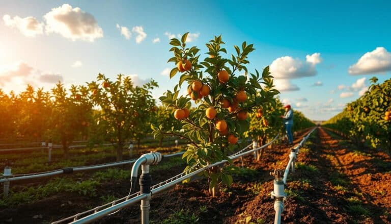Efficient irrigation for fruit trees