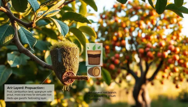 Fruit trees propagation by air layering